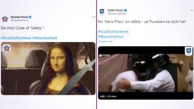 Mumbai Police's 'Da Vinci Code' and Pune Police's 'Hera Pheri' Ways of Creating Awareness For Road Safety Week Are Creative and Informative!