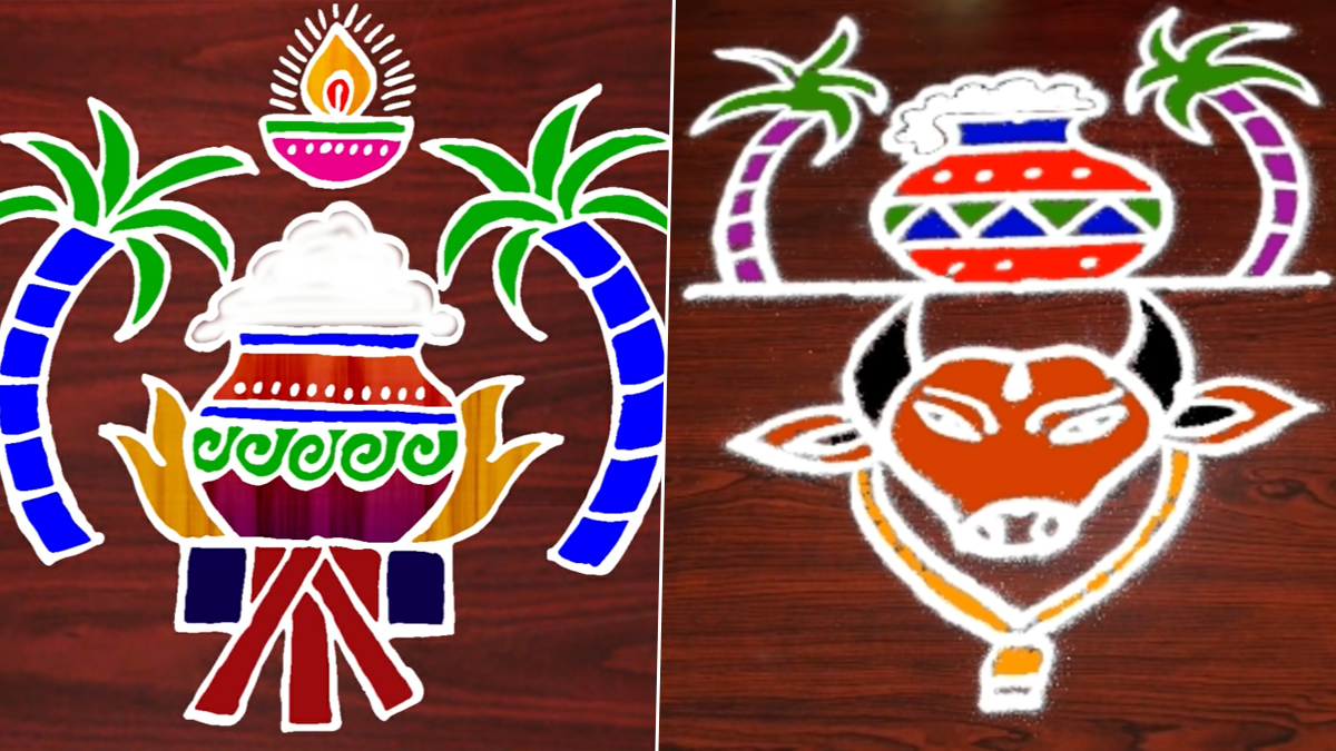 Pongal 2021 Rangoli Designs & Dotted Kolam Patterns: Beautiful Muggulu  Images And Easy Tutorial Videos to Adorn Your Doorstep on the Festival  (Watch Videos) | 🙏🏻 LatestLY