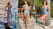 Sara Ali Khan Flaunts Her Sexy Beach Body in a Blue Monokini As She Soaks Up the Maldivian Sun (View Pics)
