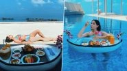 Sara Ali Khan Gives a Sneak Peek of Her Lunch Spread in the New Pictures From Her Maldives Vacation but It Is Her Camo Heart Bikini That Stole Our Hearts (View Pics)