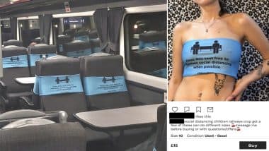 UK Chiltern Railways' Social Distancing Seat Covers Are Being Sold as Boob Bandeau Crop Tops Online! Twitterati's Losing Their Mind as Pics Go Viral