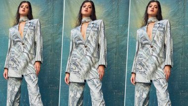 Shanaya Kapoor Is Making a Compelling Case for a Chic Pantsuit 2021 Kinda Mood With a Marbled Number!