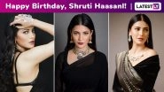 Shruti Haasan Birthday Special: A Grunge Chicness Here, an Edgy Elegance There Is Just How She Rolls in Fashion&rsquo;s Favourite Black Hue!