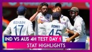 IND vs AUS 4th Test 2021 Day 1 Stat Highlights: Marnus Labuschagne&rsquo;s Ton Puts Hosts in Command