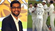 Google CEO Sundar Pichai Welcomes England Cricket Team to His Hometown Chennai, Says &lsquo;Should Be a Great Series&rsquo; (View Post)
