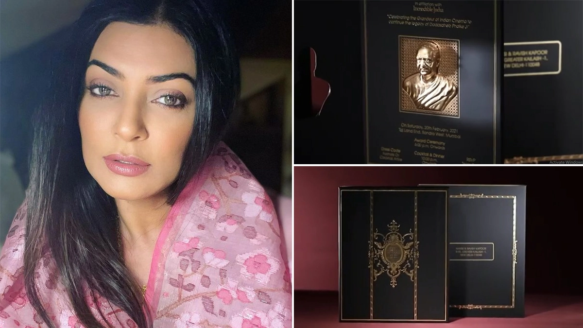 Sushmita Sen Unveils The Invitation Card Of The Prestigious Dadasaheb Phalke International Film Festival Awards 21 Watch Video Latestly