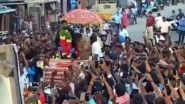 T Natarajan Receives Royal Welcome Upon Arrival at His Village, Taken Home on Chariot