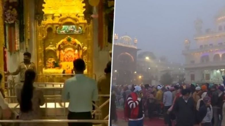 Happy New Year 2021: Devotees Offer Prayers at Siddhivinayak Temple, Golden Temple, Sangam Ghat on the First Day of the Year, Watch Video