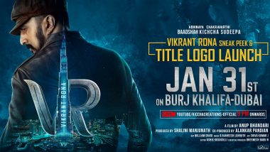 Kiccha Sudeep's Phantom Is Now Vikrant Rona! Film's Title Logo To Unveil at Burj Khalifa