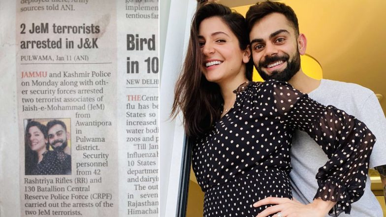 Virushka's Pic Appears in Newspaper Article About JeM Terrorists! Photo of This Alleged Misprint Goes Viral