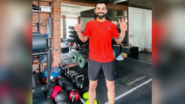 Virat Kohli Is All Smiles as Indian Captain Shares Picture From Gym Session!