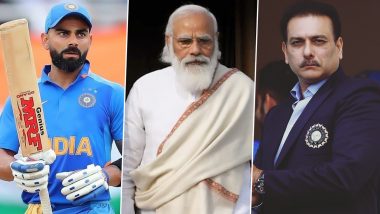 Virat Kohli, Ravi Shastri, Sourav Ganguly Express Gratitude and Thank PM Narendra Modi for ‘Kind Words’ on Mann Ki Baat