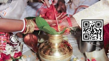 No Queue, Only QR Code! Madurai Couple Prints Digital Scan Code on Wedding Invitation for Guests to Send Gifts, Post-COVID Wedding Trends Continue