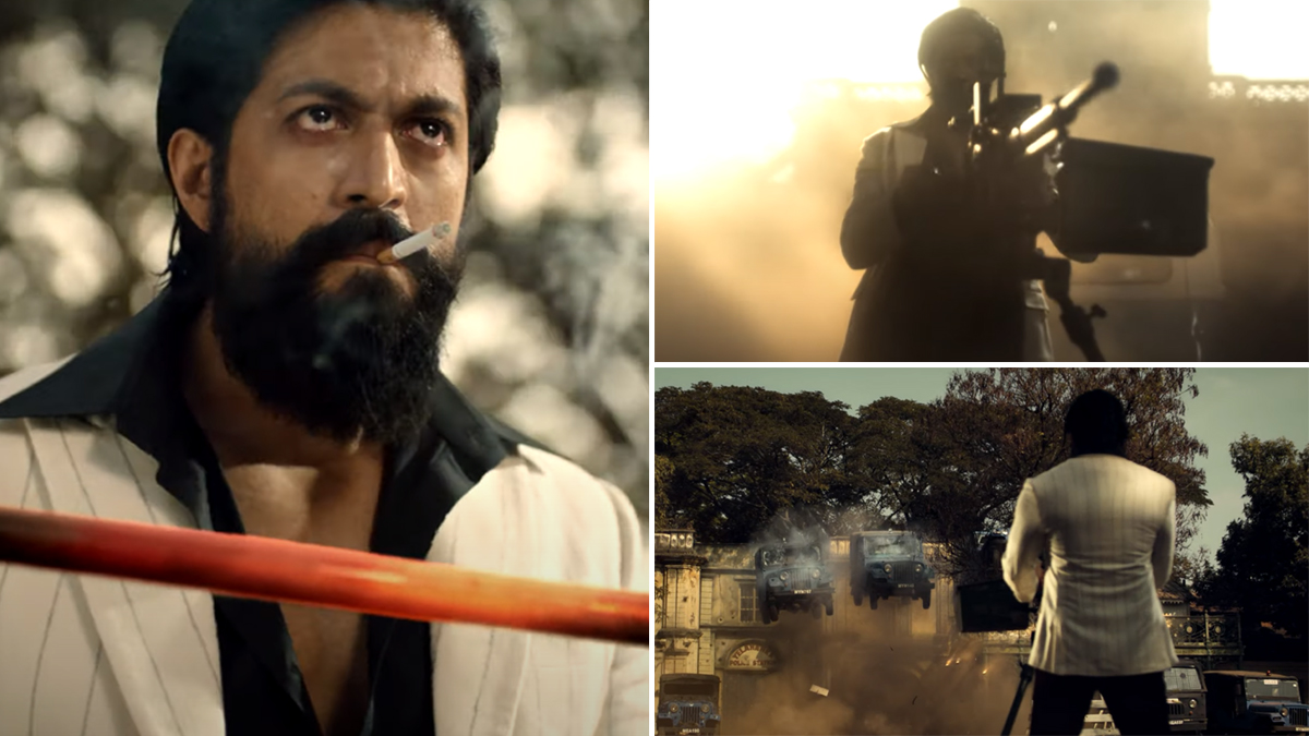 Kgf Chapter 2 Teaser Yash S Explosive Act With His Machine Gun Against The Enemies Makes His Fans Go Crazy Latestly