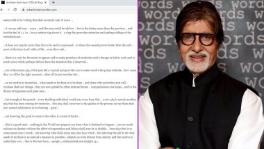 Amitabh Bachchan Calls 2020 An 'Odd Year', Reveals He Has Made 'No Resolve Or Resolution' For 2021