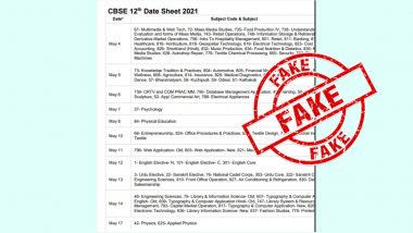 CBSE Released Date Sheet for Board Examination 2021? PIB Fact Check Shows Date Sheet Going Viral on Social Media is Fake