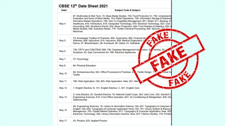 PIB Fact Check Shows Board Exam Date Sheet Going Viral on Social Media is Fake