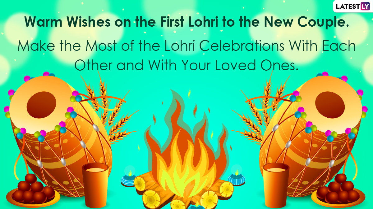 Happy First Lohri 2021 Wishes For Newly Married Couple Whatsapp Stickers Romantic Messages 6647