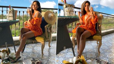 Hina Khan’s ‘Happy Sunday’ Is All About Sipping on Some Champagne amid a Picturesque Locale (See Pics)