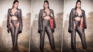 Hina Khan is a Bawsy Seductress in her Shimmery Pantsuit (View Pics)