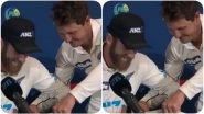 Kane Williamson Gets Zapped During Press Conference as BJ Watling Turns into an Autograph-Hunter (Watch Video)