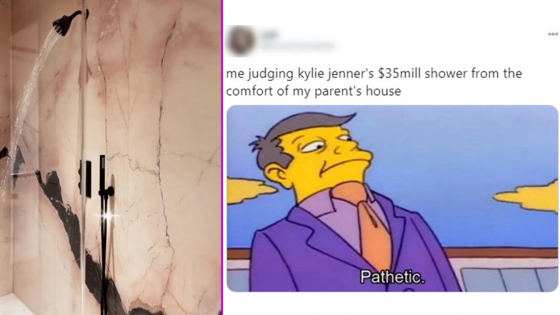 Kylie Jenner Fans Make Funny Memes and Jokes About Her $36m Mansion's Luxurious Walk-in Shower with a Super Weak Water Flow!