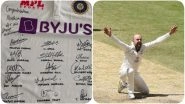 Nathan Lyon Posts a Picture of Signed Jersey from Team India, Thanks Players for &lsquo;Kind Gesture&rsquo; (See Post)