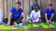 Rahul Gandhi On Village Cooking Channel! Congress MP Enjoys Delicious Mushroom Biryani Prepared by the Tamil Chefs, YouTube Video Gets a Thumbs Up From Netizens