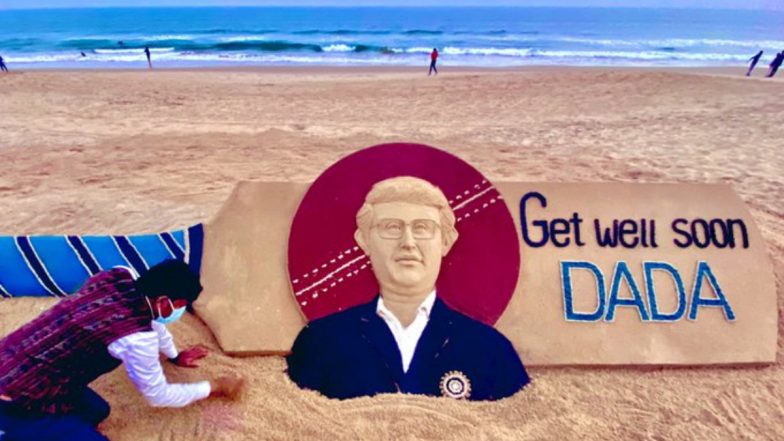 Sudarsan Pattnaik Wishes Sourav Ganguly A Speedy Recovery With his Latest Sand Art