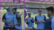 T Natarajan, Washington Sundar Make Test Debuts; Receive Caps At the Start of India vs Australia 4th Test at The Gabba (Watch Video)