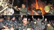 Lohri 2021 Celebrations: CRPF Jawans Dance Around Bonfire, Seen Celebrating the Joyous Festival at CRPF Camp in Jammu (Watch Video)