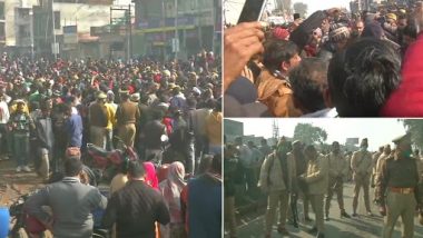 Ghaziabad Roof Collapse Tragedy: Death Toll Rises to 23, Family Members of Victims Hold Protest in Muradnagar; See Pics