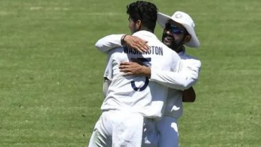 Washington Sundar Gets Prized Scalp of Steve Smith As His First Test Wicket After Rohit Sharma Takes a Stunning Catch (Watch Video)