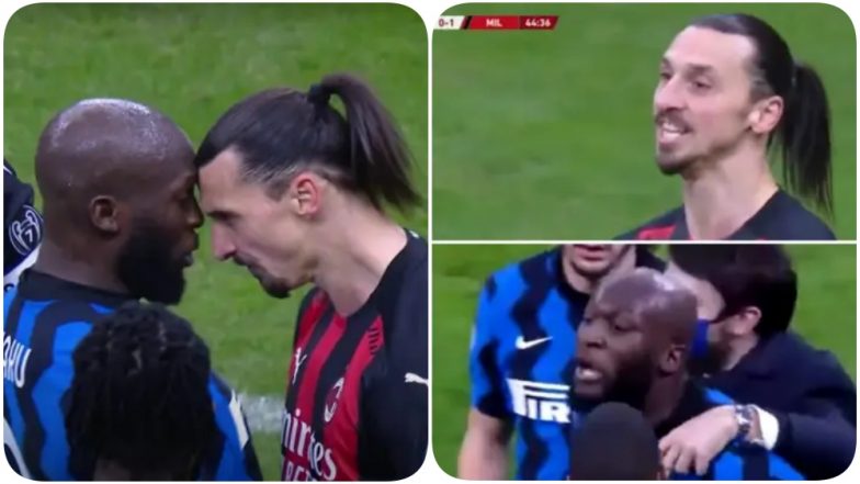 Zlatan Ibrahimovic Gets Into a Nasty War of Words With Romelu Lukaku During Inter Milan vs AC Milan, Coppa Italia 2021 (Watch Video)