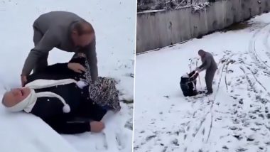 Cutest Video on Valentine’s Day 2021! Elderly Couple Captured Laughing So Hard While Enjoying the Snow Will Make You Believe True Love Never Gets Old