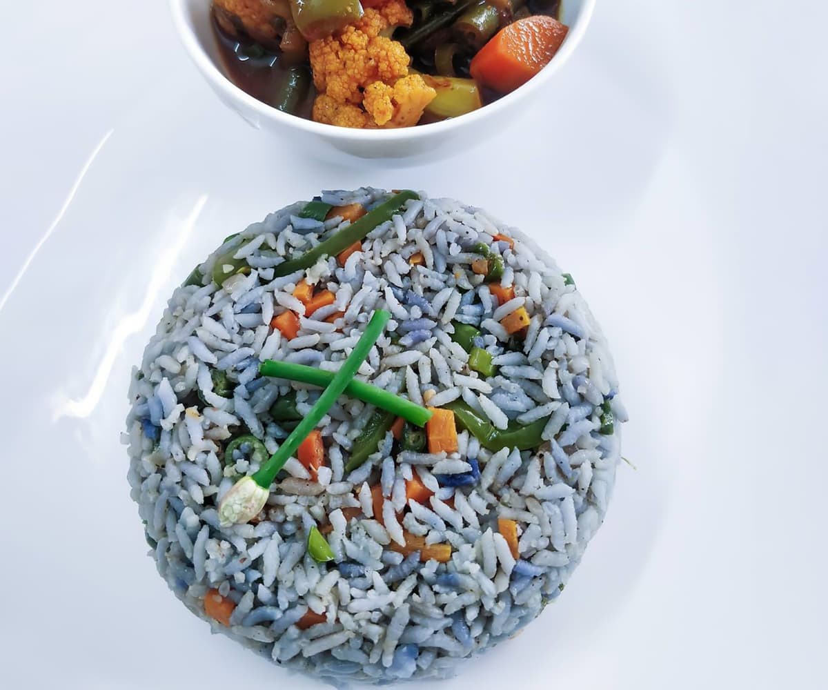 Also known as ‘Nasi kerabu’, blue rice is a big hit in Malaysia. Also known as ‘Nasi kerabu’, blue rice is a big hit in Malaysia.