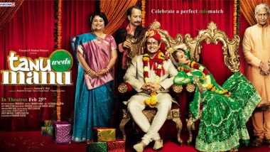 Tanu Weds Manu Clocks 10 Years: Kangana Ranaut Reminisces About Her Film with Aanand L Rai, Claims She Is the Only Actress After Sridevi to Try Comedy