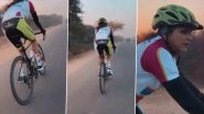 Lakshmi Manchu Cycles 100 km To Support the Differently Abled for Sports (Watch Video)