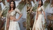 Sunny Leone Indulges in a Sunday Photoshoot, Stuns in an Off-white Lehenga (View Pics)
