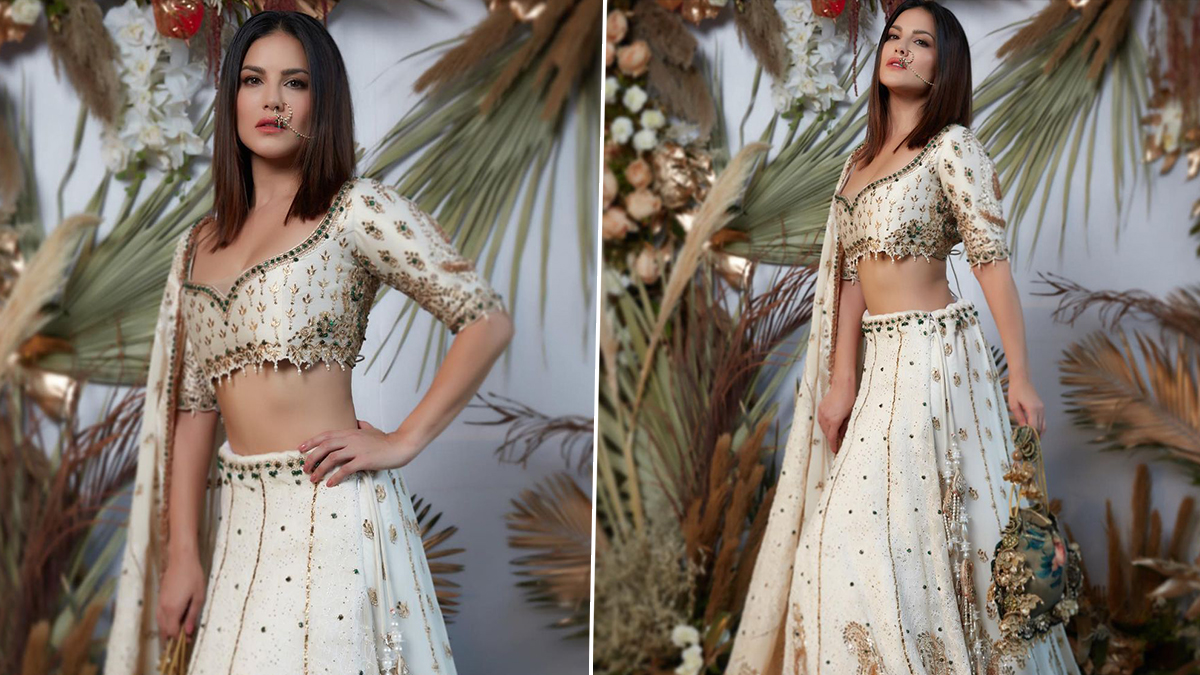 1200px x 675px - Sunny Leone Indulges in a Sunday Photoshoot, Stuns in an Off-white Lehenga  (View Pics) | ðŸ‘— LatestLY