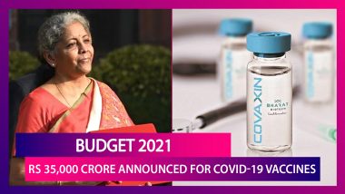 Budget 2021: Rs 35,000 Crore Announced For COVID-19 Vaccines By Finance Minister Nirmala Sitharaman