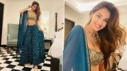 Disha Patani&rsquo;s Navy Blue Lehenga Can Be Your Inspiration for a Bridesmaid Outfit (View Pics)
