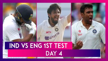 IND vs ENG 1st Test 2021 Day 4 Stat Highlights: Ravi Ashwin Takes 28th Five-Wicket Haul In Tests