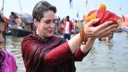 Priyanka Gandhi Vadra Takes Holy Dip at Sangam on Mauni Amavasya 2021