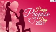 Happy Propose Day 2021 Greetings, Wishes & Quotes: Send HD Images, WhatsApp Stickers, GIFs, Romantic Messages and Telegram Pics Ahead of Valentine&rsquo;s Day