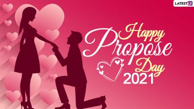 Happy Propose Day 2021 Greetings, Wishes & Quotes: Send HD Images, WhatsApp Stickers, GIFs, Romantic Messages and Telegram Pics Ahead of Valentine’s Day