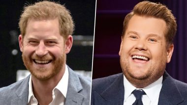 Prince Harry Spotted Filming With James Corden on a Double-Decker Bus