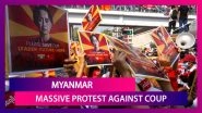 Myanmar Sees Massive Protest Against Coup: Protesters Defy Military Warning