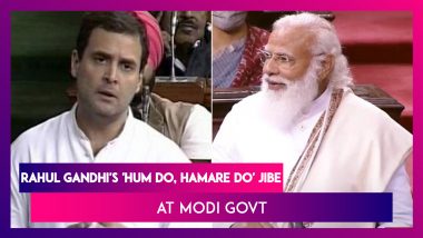 Rahul Gandhi's 'Hum Do, Hamare Do' Jibe At Modi Govt During Budget Session, Says, ‘4 People Run This Country’