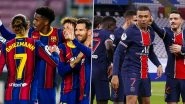 Barcelona vs Paris Saint-Germain, UEFA Champions League Live Streaming Online: Where To Watch UCL 2020&ndash;21 Round of 16 Match Live Telecast on TV & Free Football Score Updates in Indian Time?